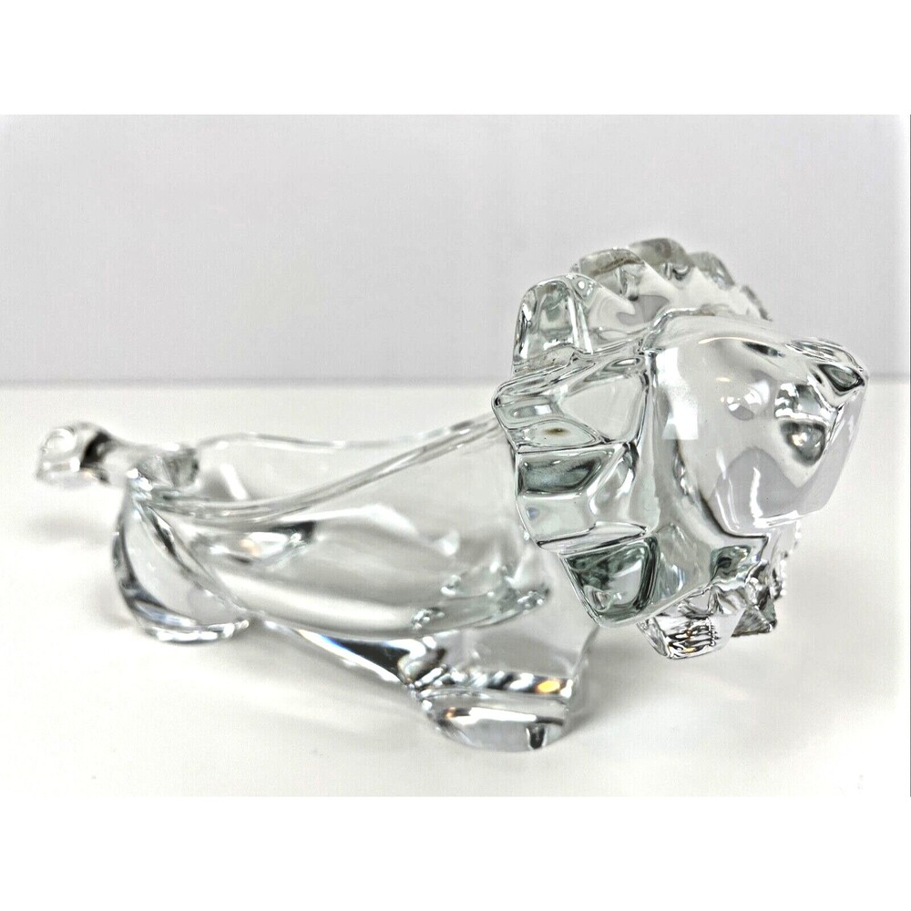 Sasaki MCM 9.5" Crystal Lion Candy Dish Playful Fun Whimsical (B1)